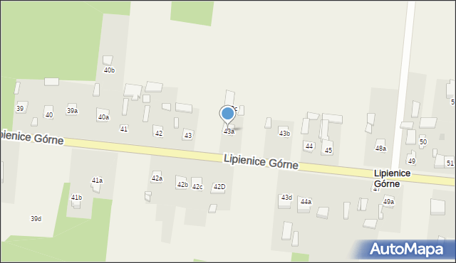 Lipienice Górne, Lipienice Górne, 43a, mapa Lipienice Górne