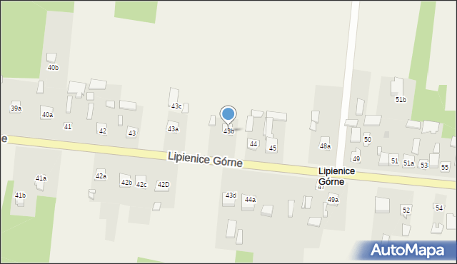 Lipienice Górne, Lipienice Górne, 43b, mapa Lipienice Górne