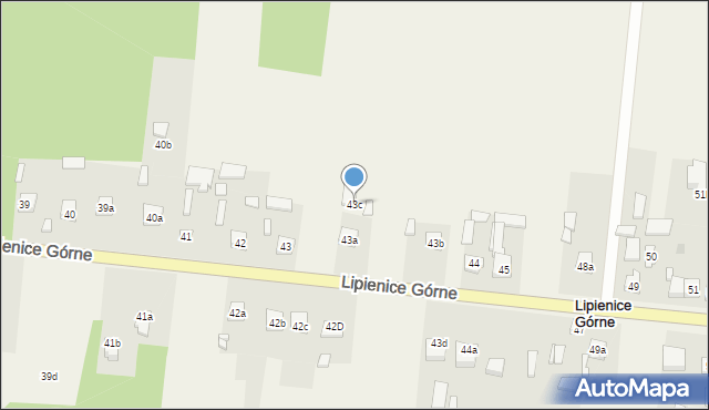 Lipienice Górne, Lipienice Górne, 43c, mapa Lipienice Górne
