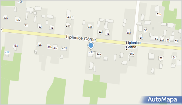 Lipienice Górne, Lipienice Górne, 43d, mapa Lipienice Górne