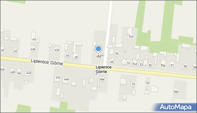Lipienice Górne, Lipienice Górne, 48a, mapa Lipienice Górne