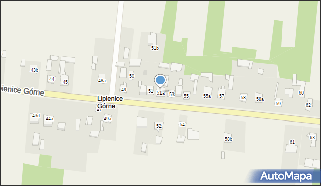 Lipienice Górne, Lipienice Górne, 51a, mapa Lipienice Górne