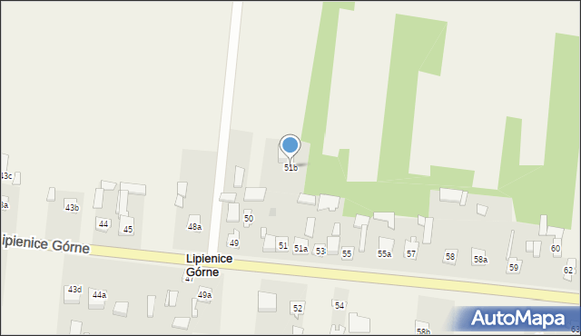 Lipienice Górne, Lipienice Górne, 51b, mapa Lipienice Górne