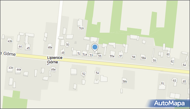 Lipienice Górne, Lipienice Górne, 53a, mapa Lipienice Górne