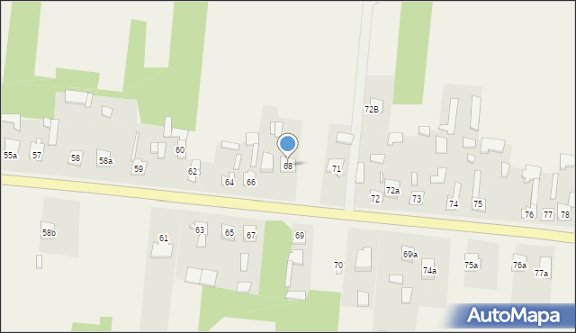 Lipienice Górne, Lipienice Górne, 68, mapa Lipienice Górne
