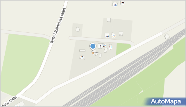Lipienice Górne, Lipienice Górne, 8, mapa Lipienice Górne