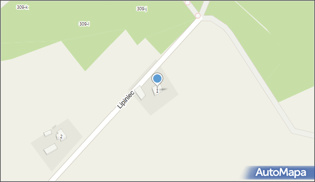 Lipiniec, Lipiniec, 1, mapa Lipiniec