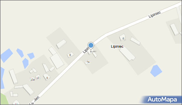 Lipiniec, Lipiniec, 7, mapa Lipiniec