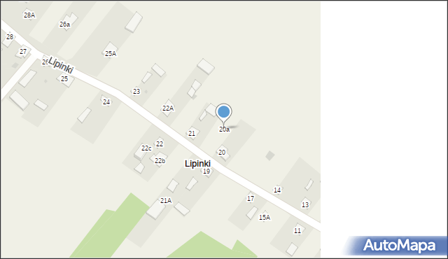 Lipinki, Lipinki, 20a, mapa Lipinki