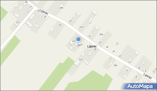 Lipinki, Lipinki, 22b, mapa Lipinki