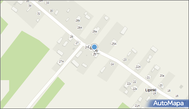 Lipinki, Lipinki, 25, mapa Lipinki