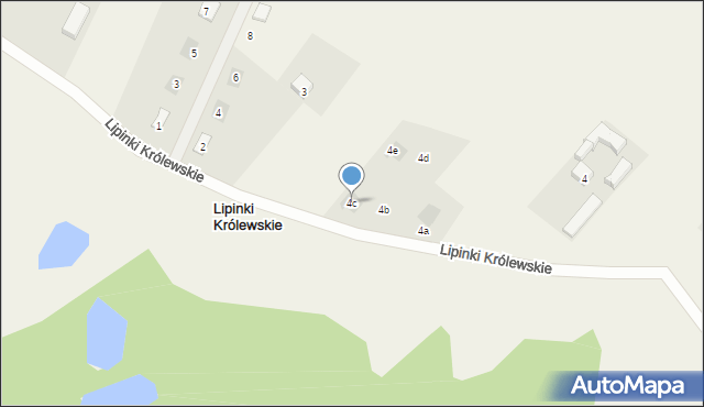 Lipinki Królewskie, Lipinki Królewskie, 4c, mapa Lipinki Królewskie