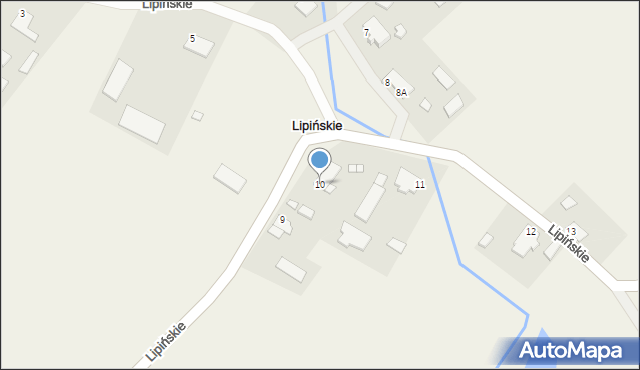 Lipińskie, Lipińskie, 10, mapa Lipińskie