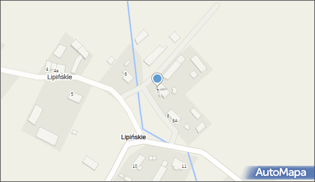 Lipińskie, Lipińskie, 7, mapa Lipińskie