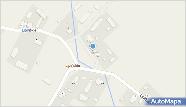 Lipińskie, Lipińskie, 8, mapa Lipińskie