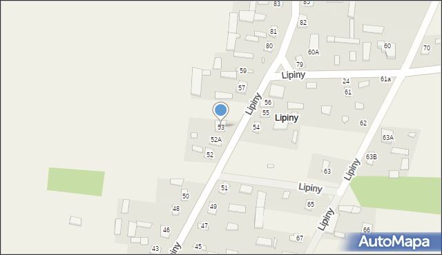 Lipiny, Lipiny, 53, mapa Lipiny