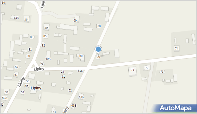 Lipiny, Lipiny, 70, mapa Lipiny