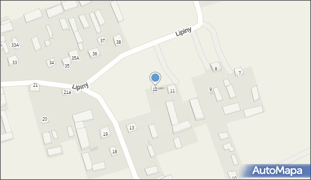 Lipiny, Lipiny, 12, mapa Lipiny
