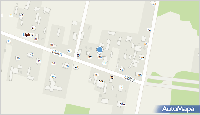 Lipiny, Lipiny, 59, mapa Lipiny