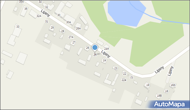 Lipiny, Lipiny, 25, mapa Lipiny