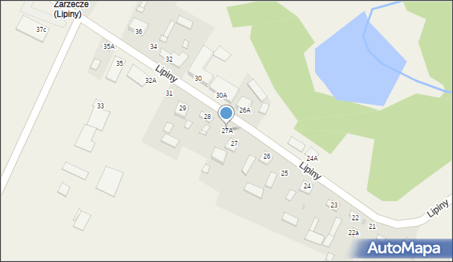 Lipiny, Lipiny, 27A, mapa Lipiny