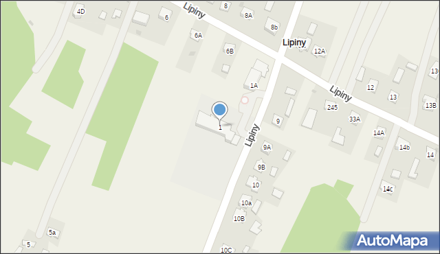 Lipiny, Lipiny, 1, mapa Lipiny