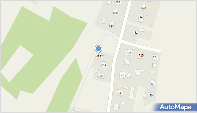 Lipiny, Lipiny, 68B, mapa Lipiny