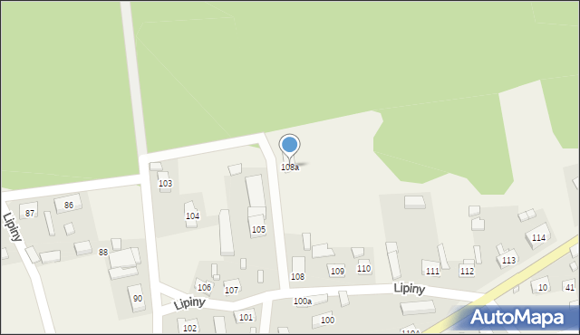Lipiny, Lipiny, 108a, mapa Lipiny