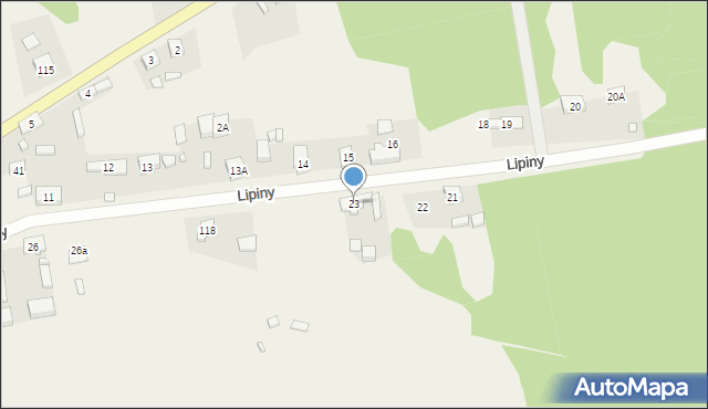 Lipiny, Lipiny, 23, mapa Lipiny