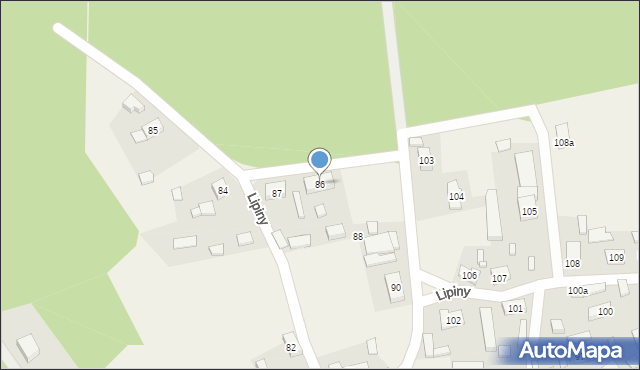 Lipiny, Lipiny, 86, mapa Lipiny