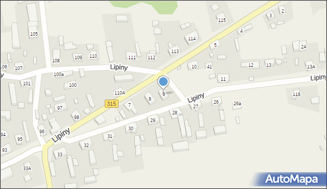 Lipiny, Lipiny, 9, mapa Lipiny