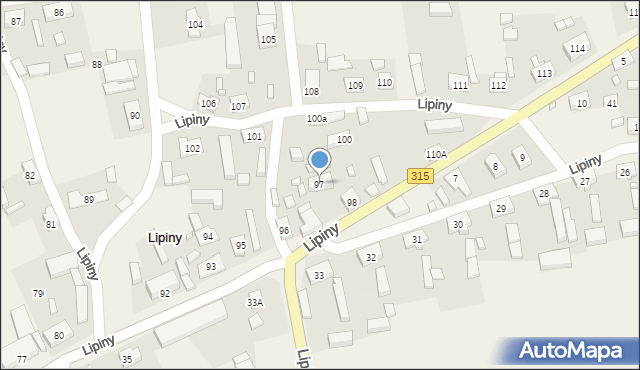 Lipiny, Lipiny, 97, mapa Lipiny