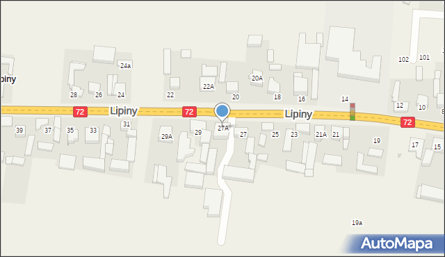 Lipiny, Lipiny, 27A, mapa Lipiny