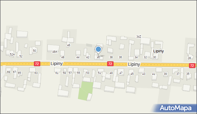 Lipiny, Lipiny, 40, mapa Lipiny