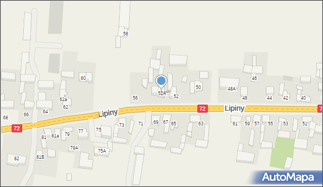 Lipiny, Lipiny, 52A, mapa Lipiny