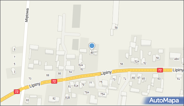 Lipiny, Lipiny, 60, mapa Lipiny