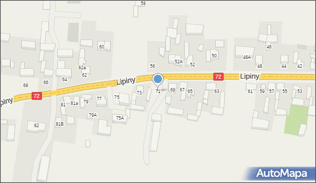 Lipiny, Lipiny, 71, mapa Lipiny