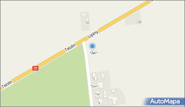 Lipiny, Lipiny, 72ab, mapa Lipiny