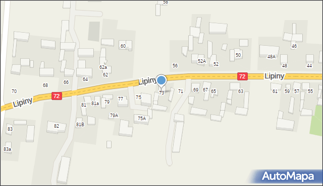 Lipiny, Lipiny, 73, mapa Lipiny