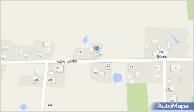 Lipki, Lipki Górne, 23, mapa Lipki