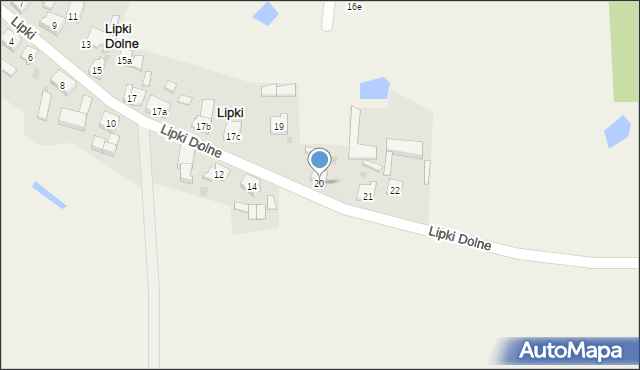 Lipki Dolne, Lipki Dolne, 20, mapa Lipki Dolne