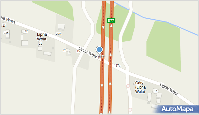 Lipna Wola, Lipna Wola, 18, mapa Lipna Wola