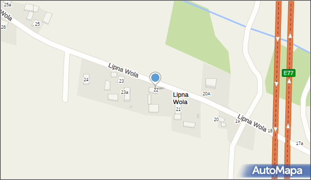 Lipna Wola, Lipna Wola, 22, mapa Lipna Wola
