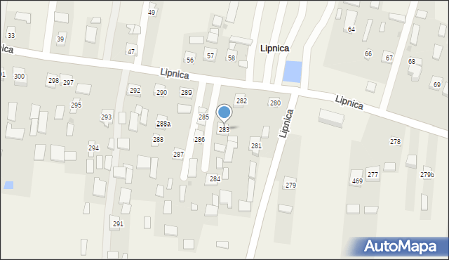 Lipnica, Lipnica, 283, mapa Lipnica