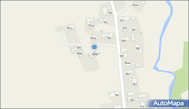 Lipnica Mała, Lipnica Mała, 585a, mapa Lipnica Mała