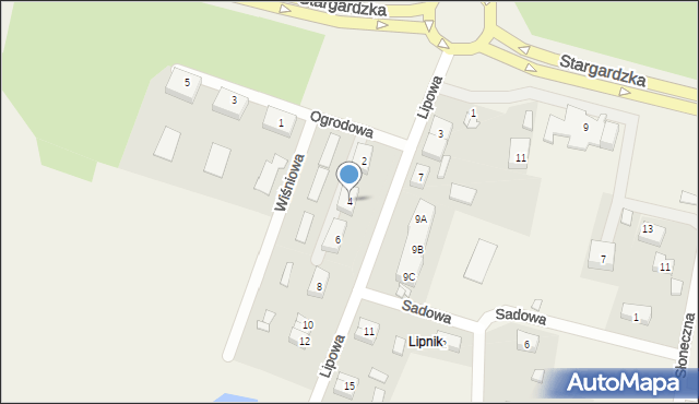 Lipnik, Lipowa, 4, mapa Lipnik
