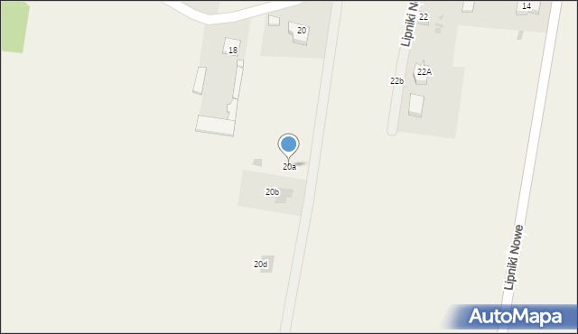 Lipniki Nowe, Lipniki Nowe, 20a, mapa Lipniki Nowe