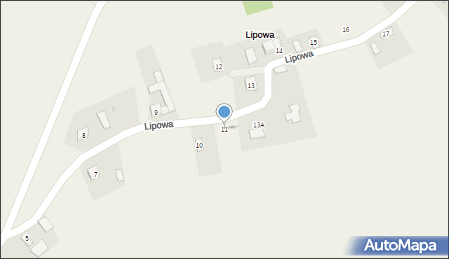 Lipowa, Lipowa, 11, mapa Lipowa