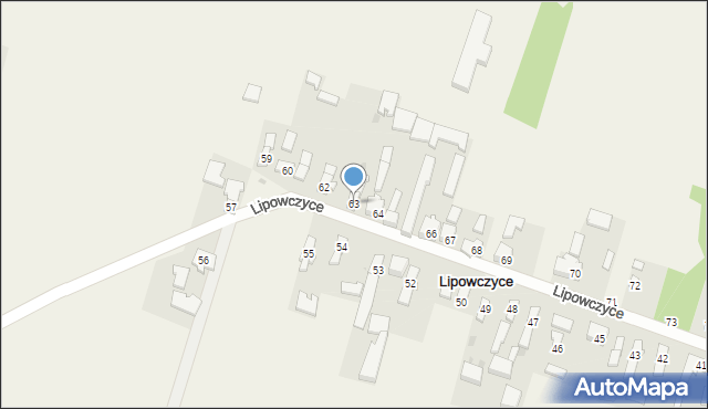 Lipowczyce, Lipowczyce, 63, mapa Lipowczyce