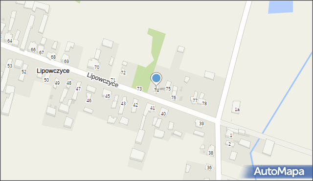 Lipowczyce, Lipowczyce, 74, mapa Lipowczyce